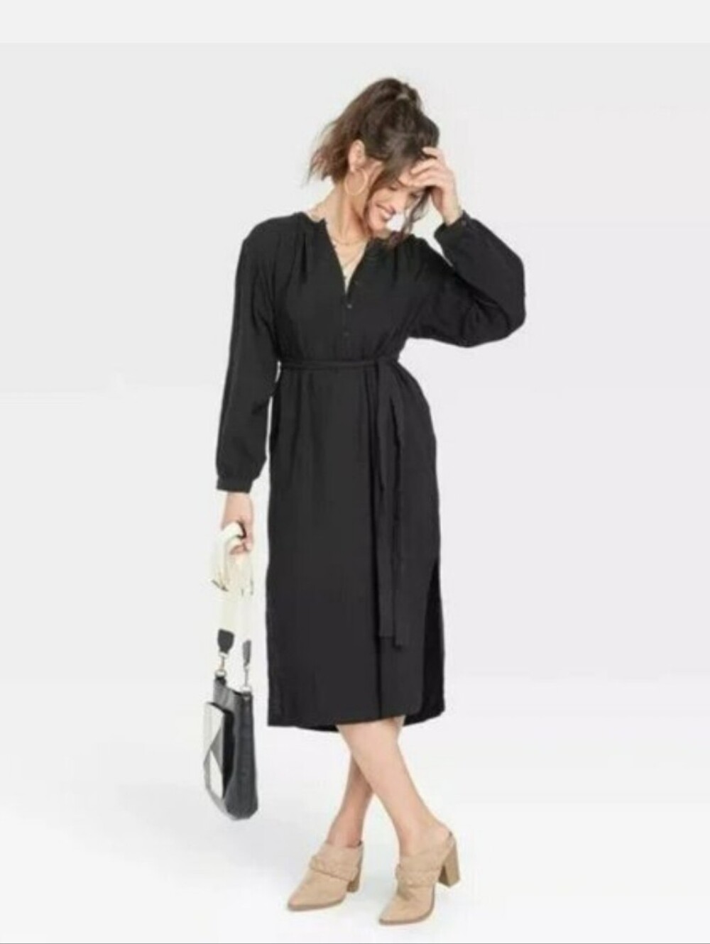 Universal Thread Long Sleeve Shirtdress Gauze Women's Size XS